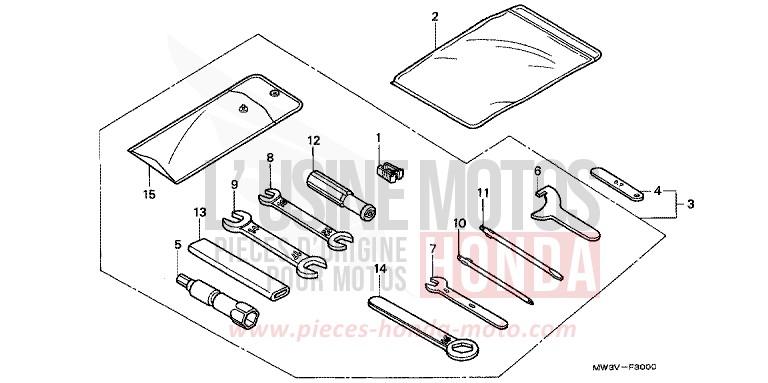 WERKZEUGE von CB1300 Super Bold'or ABS CANDY GLORY RED-U (R101) von 1997